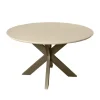 Houten Eettafels|Ronde Eettafels-StarFurn - Eettafel Madison ø150 cm - zand/brons