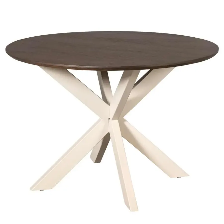 Ronde Eettafels|Houten Eettafels-Starfurn - Eettafel Madison - Bruin - 110x110x76 cm