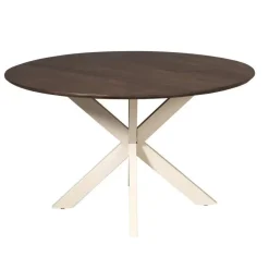 Ronde Eettafels-Starfurn - Eettafel Madison - Bruin - 130x130x76 cm