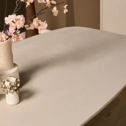 Ovale Eettafels|Houten Eettafels-Starfurn - Eettafel Madison - Beige - 100x280x76 cm