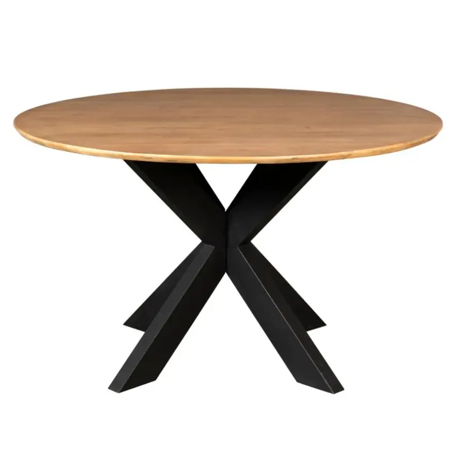 Ronde Eettafels-Starfurn - Eettafel Madison - Bruin - 150x150x76 cm