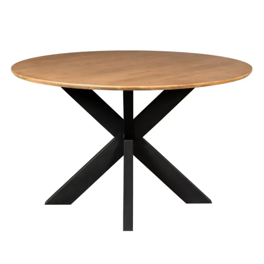 Ronde Eettafels-Starfurn - Eettafel Madison - Bruin - 150x150x76 cm