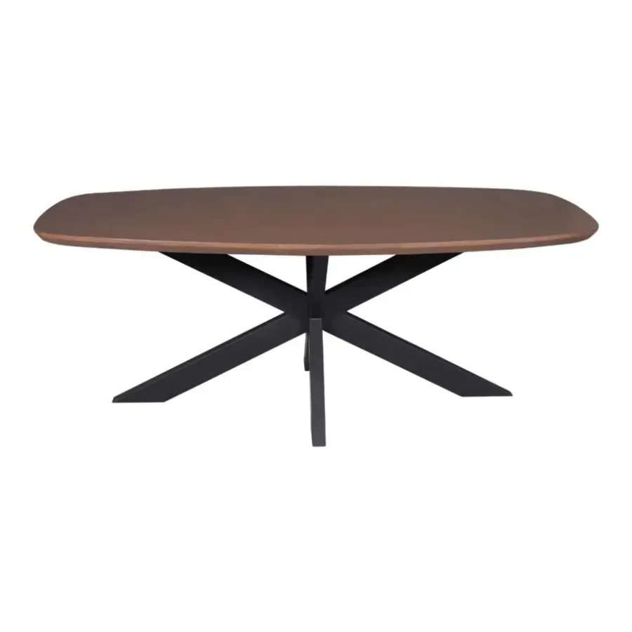Ovale Eettafels-Starfurn - Eettafel Madison - Zwart - 100x280x76 cm