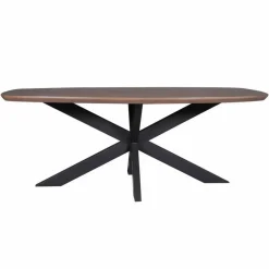 StarFurn - Eettafel Madison 280 cm Deens Ovaal walnoot - zwart