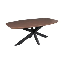 StarFurn - Eettafel Madison 280 cm Deens Ovaal walnoot - zwart