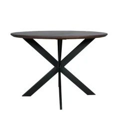 Houten Eettafels|Ronde Eettafels-Starfurn - Eettafel Madison - Zwart - 150x150x76 cm