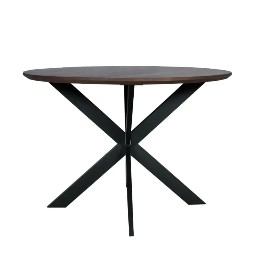 Houten Eettafels|Ronde Eettafels-Starfurn - Eettafel Madison - Zwart - 150x150x76 cm