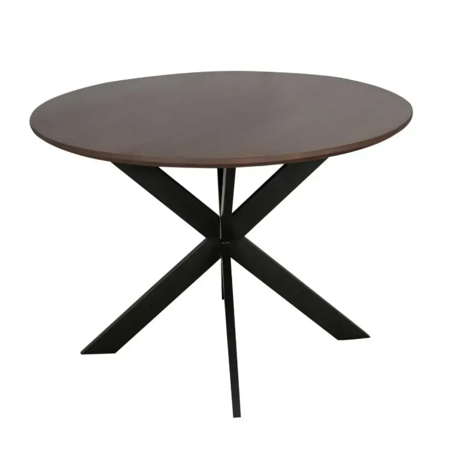 Houten Eettafels|Ronde Eettafels-Starfurn - Eettafel Madison - Zwart - 150x150x76 cm
