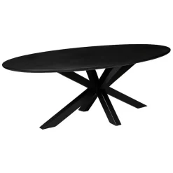 Houten Eettafels|Ovale Eettafels-StarFurn - Eettafel New York 180 cm ovaal