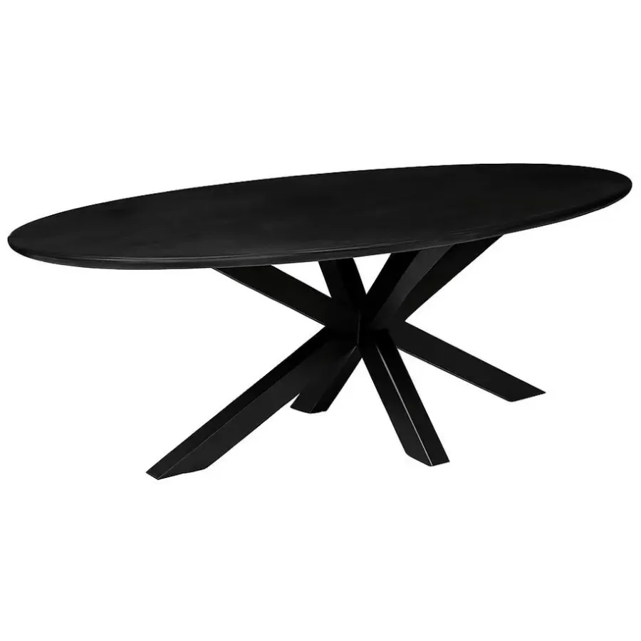 Houten Eettafels|Ovale Eettafels-StarFurn - Eettafel New York 180 cm ovaal
