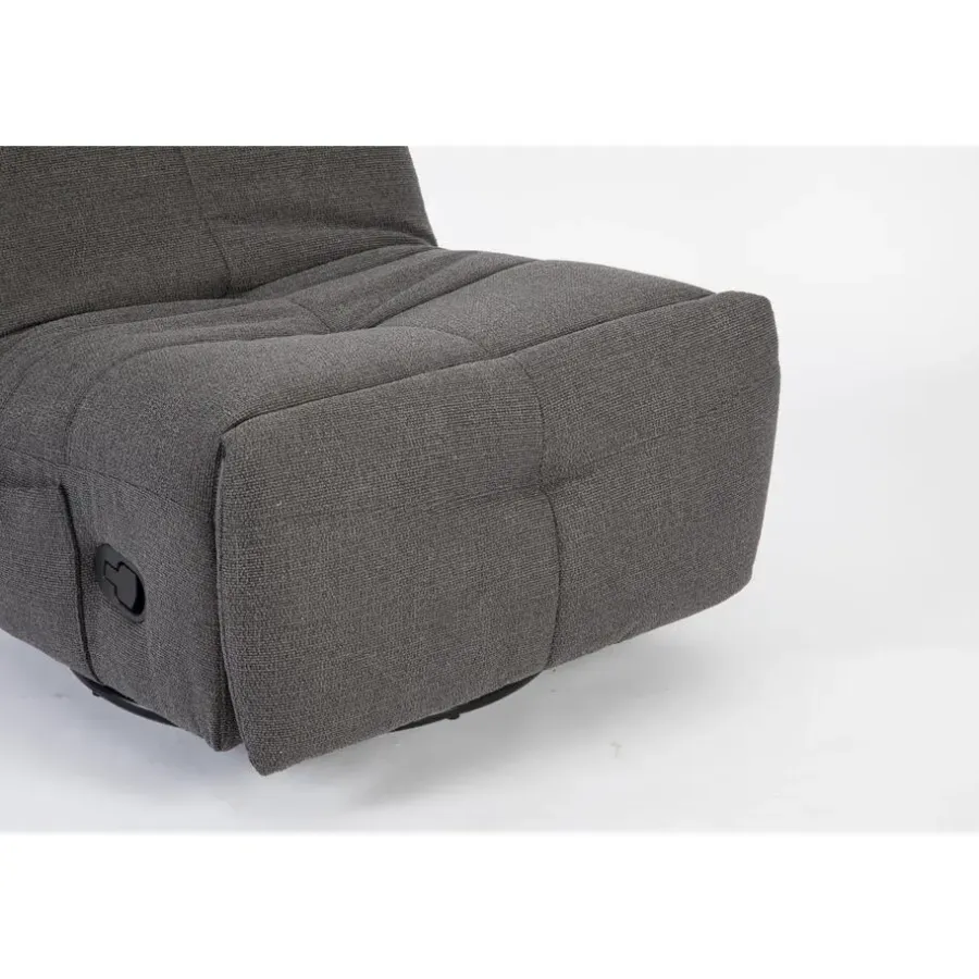 Fauteuils-Starfurn - Fauteuil Lazy - Grijs - 103x82x96 cm