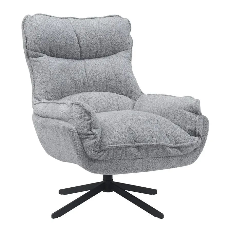 Fauteuils-Starfurn - Fauteuil Vera - Grijs - 83x115x59 cm