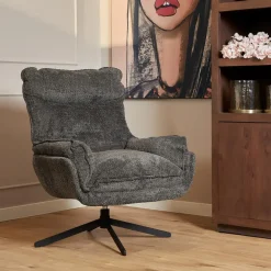 Fauteuils-Starfurn - Fauteuil Vera - Grijs - 83x115x59 cm