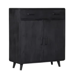 Wandkasten-StarFurn - Kabinet kast Omaha - 100 cm - zwart