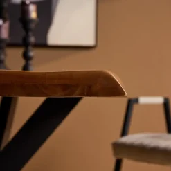 Rechthoekige Eettafels|Houten Eettafels-StarFurn - Rechthoekige boomstamtafel Boston - 160 cm - naturel