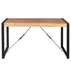 Rechthoekige Eettafels|Houten Eettafels-StarFurn - Rechthoekige eettafel Boaz - 160 cm - naturel