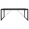 Rechthoekige Eettafels-StarFurn - Rechthoekige eettafel Boaz - 180 cm - zwart