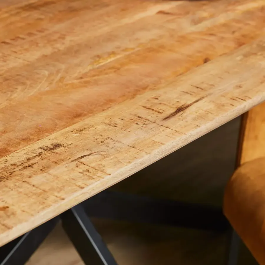 Rechthoekige Eettafels|Houten Eettafels-StarFurn - Rechthoekige eettafel Arlington - 240 cm - naturel