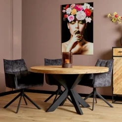 StarFurn - Ronde eettafel Denver - ø110 cm - naturel