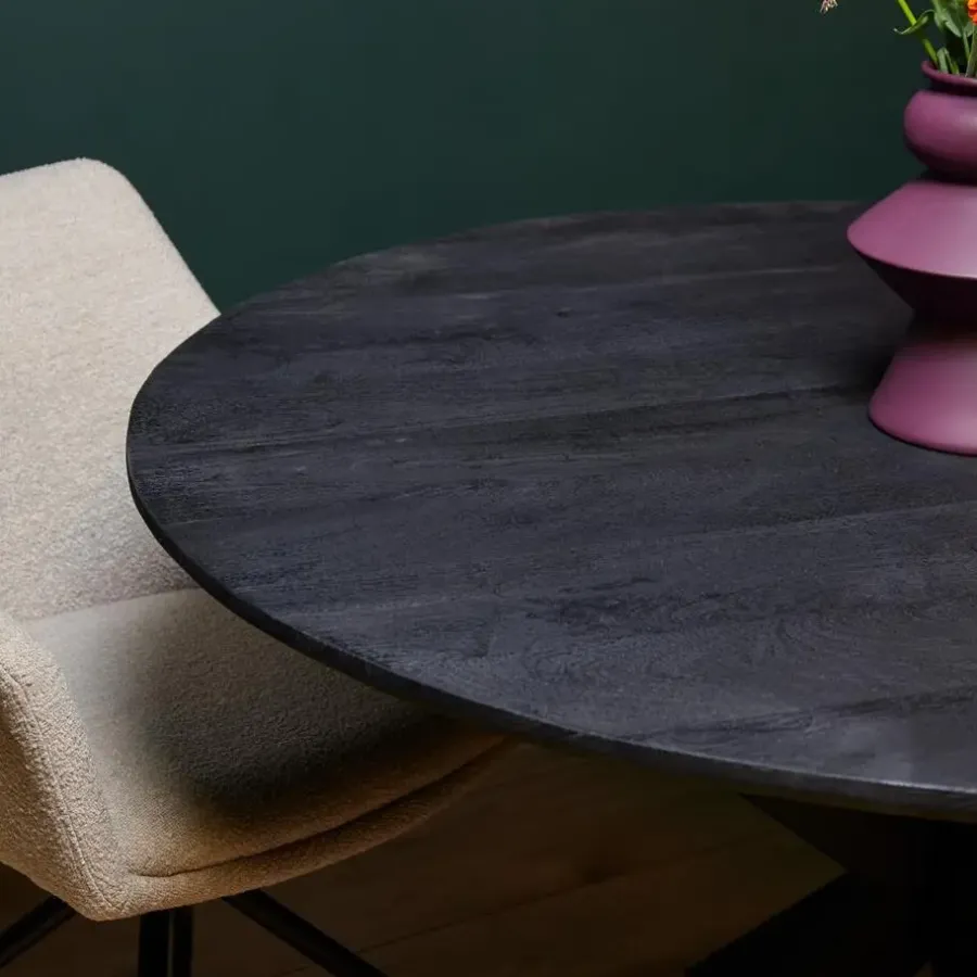 StarFurn - Ronde eettafel New York - ø130 cm - zwart