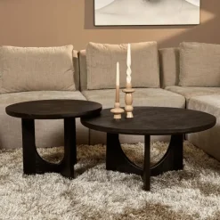 Salontafels-StarFurn - Salontafel Guus - zwart - 60 cm