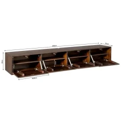 Tv Meubels-Starfurn - Tv meubel Vision - Bruin - 30x200x35 cm