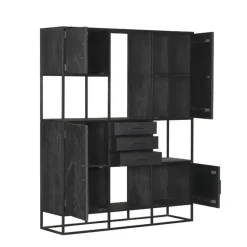 StarFurn - Vakkenkast New York Supreme XXL - 160 cm - zwart
