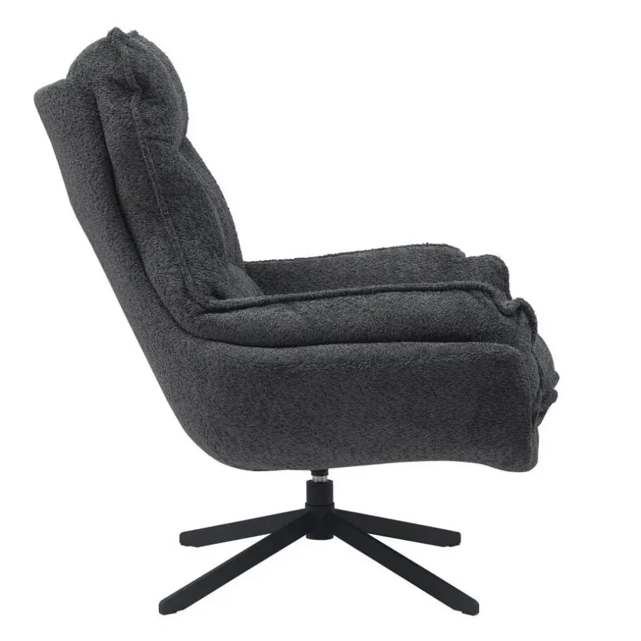 Fauteuils-StarFurn - Vera fauteuil - donkergrijs
