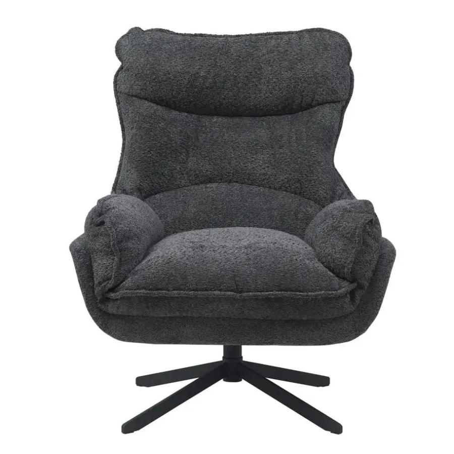 Fauteuils-StarFurn - Vera fauteuil - donkergrijs