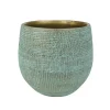 Ter Steege Steege Plantenpot - moderne look - blauw - 18 x 16 cm