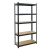 Stellingkasten-IVOL Stellingkast / Magazijnstelling - Zwart - 5 planken