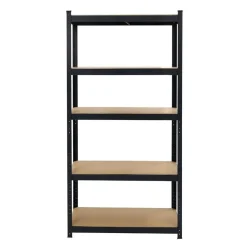 Stellingkasten-IVOL Stellingkast / Magazijnstelling - Zwart - 5 planken