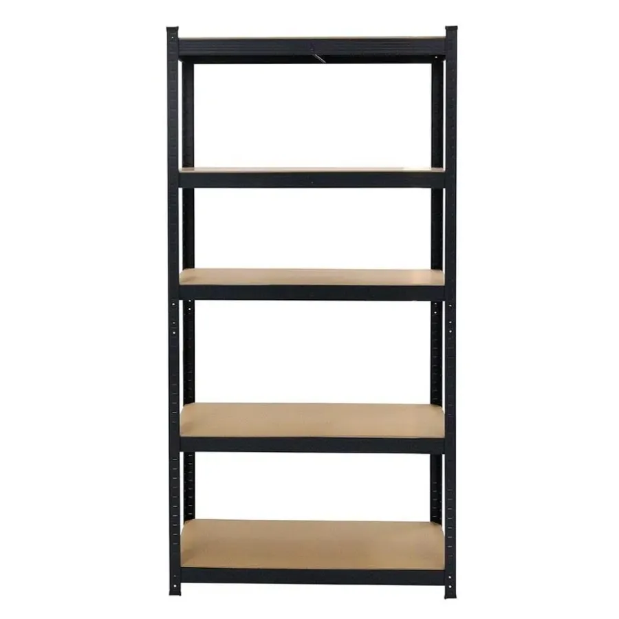 Stellingkasten-IVOL Stellingkast / Magazijnstelling - Zwart - 5 planken