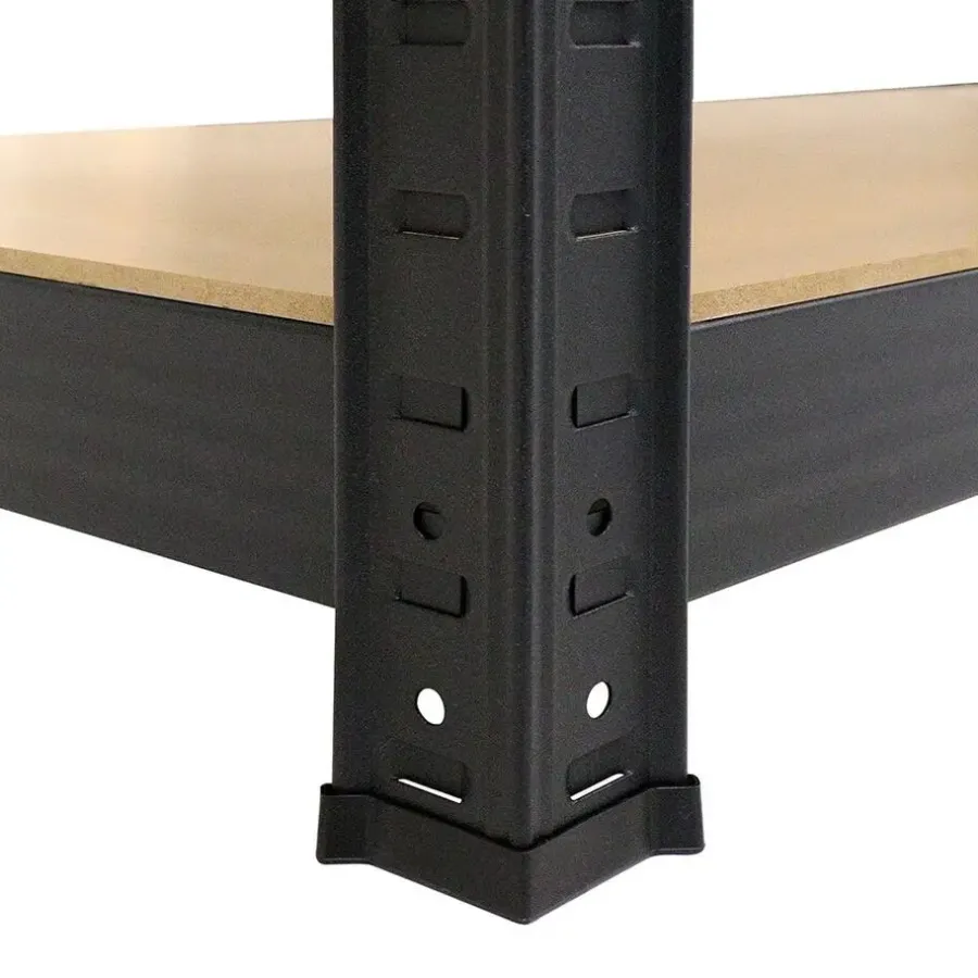 Stellingkasten-IVOL Stellingkast / Magazijnstelling - Zwart - 5 planken