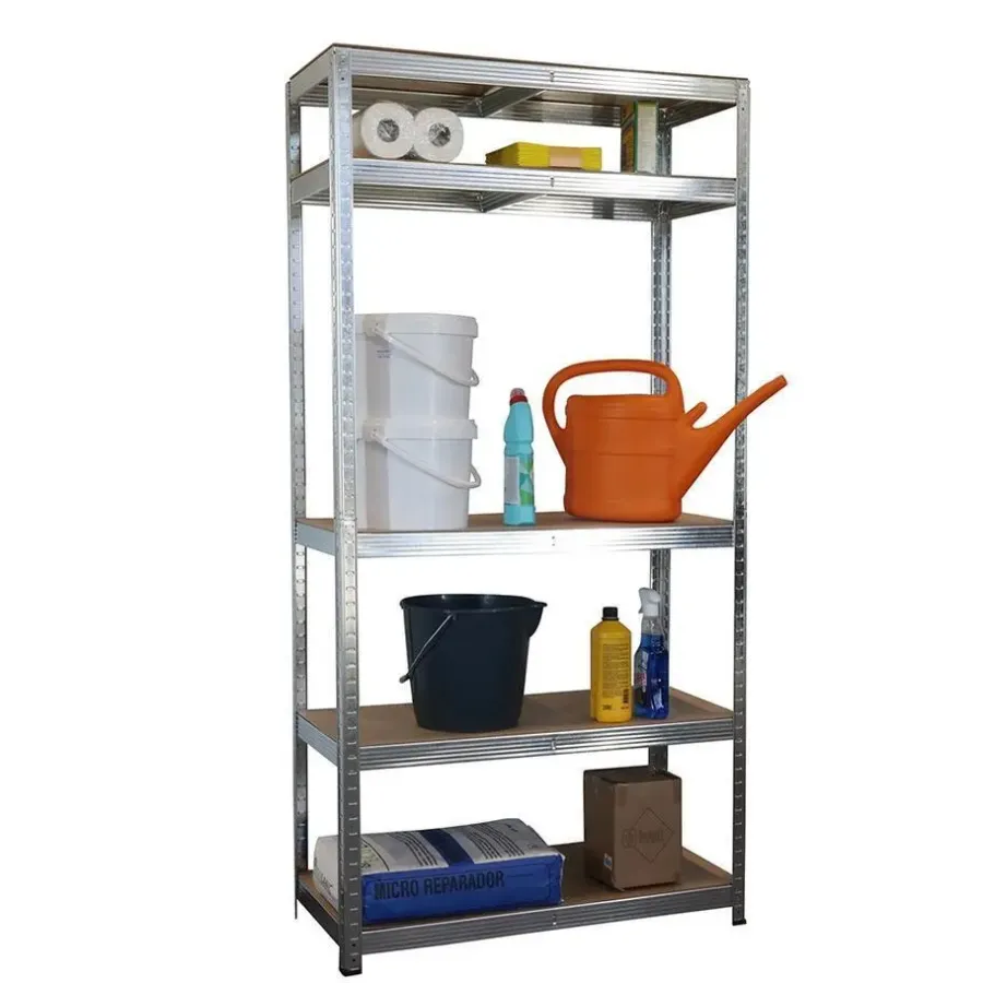 IVOL Stellingkast / Magazijnstelling - Zilver - 5 planken