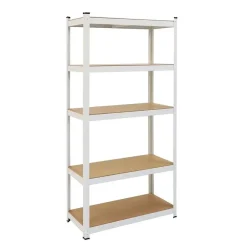 Stellingkasten-IVOL Stellingkast / Magazijnstelling - Wit - 5 planken