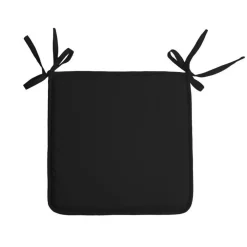 Tuinstoelkussens-Stof Textile Home stoelkussens - zwart - 38 x 38 x 3 cm