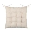 Tuinstoelkussens-Stof Textile stoelkussen - creme beige - 38 x 38 x 5 cm