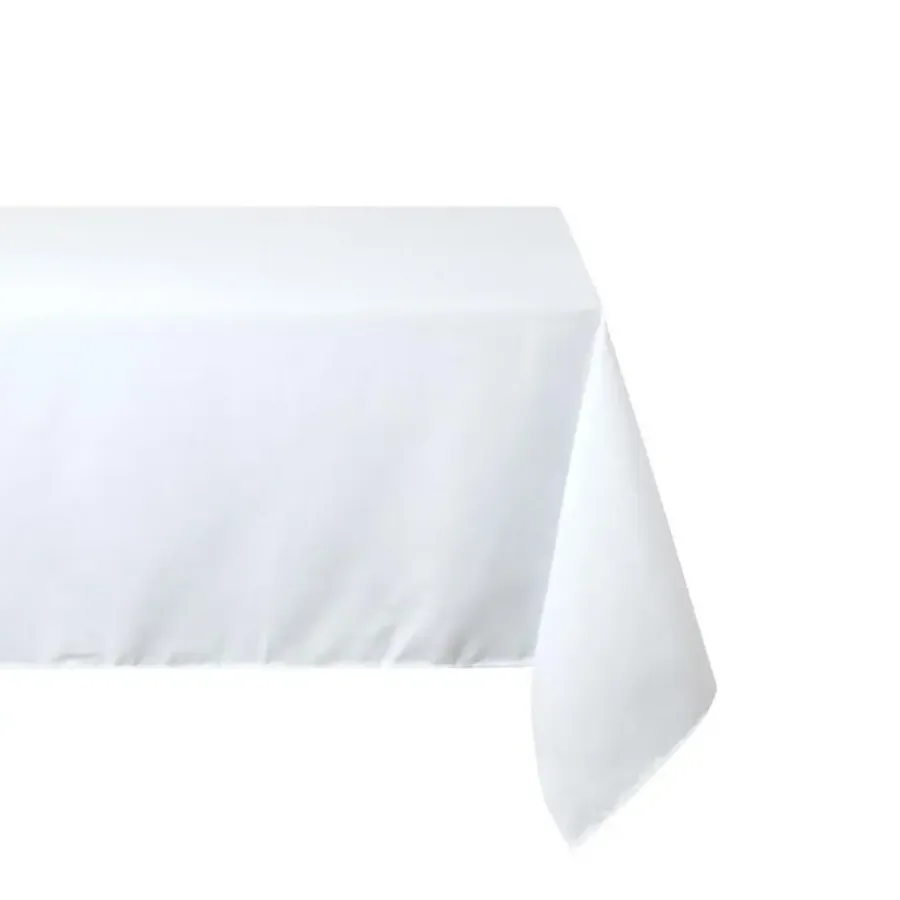 Tafelkleden-Stof Textile Tafelkleed - 145 x 240 cm - wit - Tafellaken