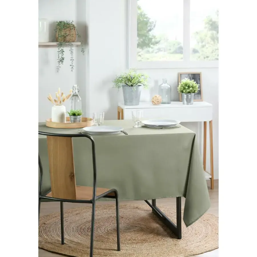 Stof Textile Tafelkleed - 145 x 240 cm - salie groen - Tafellaken