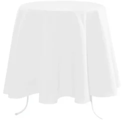 Tafelkleden-Stof Textiles Tafelkleed - Dia 180 cm - wit - Tafellaken