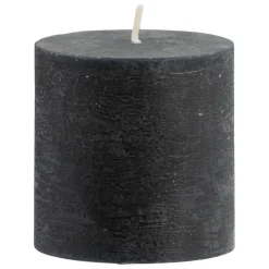 Leen Bakker Stompkaars rustiek - zwart - 7xØ7 cm