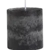 Kaarsen-Leen Bakker Stompkaars Winterwarm zwart - 7,2xØ6,8 cm