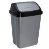 Storage Solutions Afvalemmer - 16L - grijs/zwart - klep deksel