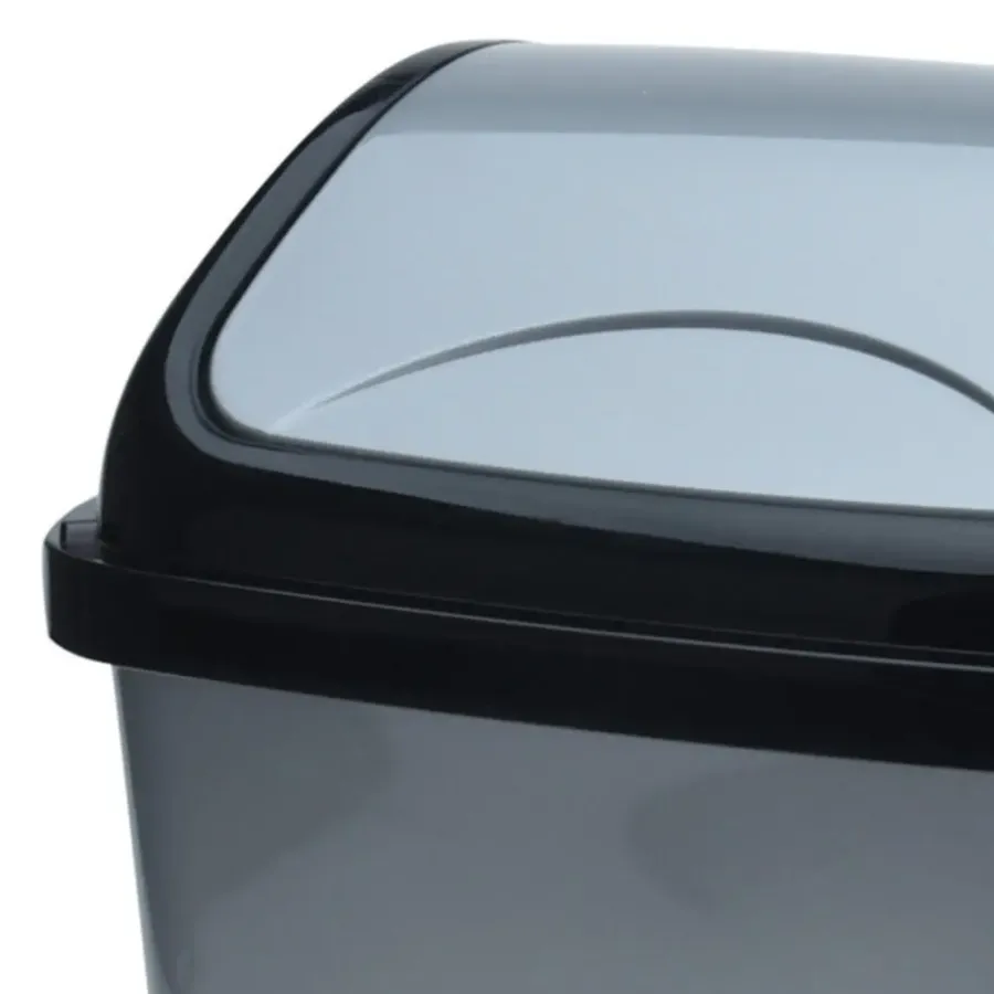 Prullenbakken-Storage Solutions Afvalemmer - 5L - grijs/zwart - klep deksel