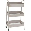 Trolleys-Storage Solutions Keukentrolley - beige - metaal - 79x44x32 cm