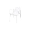 Van der Garde Tuinmeubelen - Premium Stripe stapelbare tuinstoel - Wit