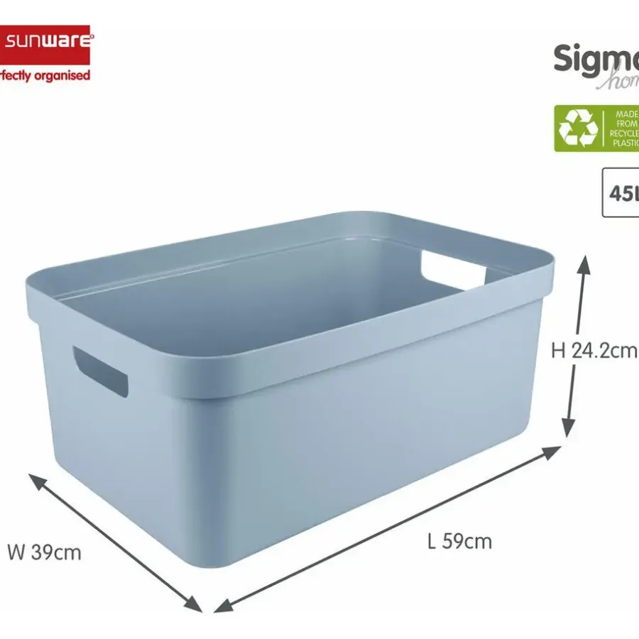 Opbergboxen-Sunware opbergbox Sigma - kunststof - 45L - lichtblauw