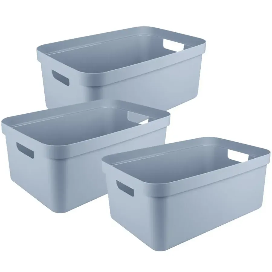 Opbergboxen-Sunware opbergbox Sigma - kunststof - 45L - lichtblauw