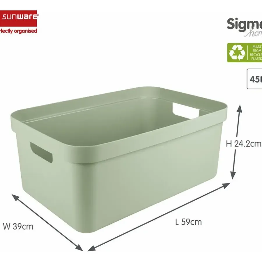 Opbergboxen-Sunware opbergbox Sigma - kunststof - 45L - lichtgroen